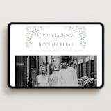 "Delicate Vines" - Wedding Website in Periwinkle by Kristen Smith - Desktop Design