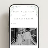 "Delicate Vines" - Wedding Website in Periwinkle by Kristen Smith - Mobile Layout