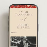 "Japanese Textile" - Wedding Website in Rose by Jennifer Holbrook - Mobile Layout
