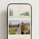 "Whispering Pines" - Wedding Website in Forest by Elly - Mobile Layout