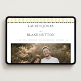 "Curved Frame" - Wedding Website in Citrine by Emily Betts - Desktop Design