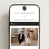 "botanical cameo" - Wedding Website in Swan by Lori Wemple - Mobile Layout