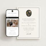 "botanical cameo" - Wedding Website in Swan by Lori Wemple - Match Your Stationery