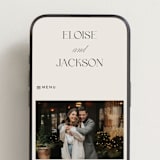 "Galleria" - Wedding Website in Onyx by Laura Hankins - Mobile Layout