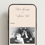 "Modern Romance" - Wedding Website in Almond by Eric Clegg - Mobile Layout