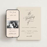 "Modern Romance" - Wedding Website in Almond by Eric Clegg - Match Your Stationery