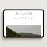 "Woods" - Wedding Website in Moss by Kelly Schmidt - Desktop Design