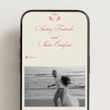 "Kitty Hawk" - Wedding Website in Lobster by Jackie Crawford - Mobile Layout