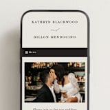 "Modern Monogram" - Wedding Website in Ecru by Erica Krystek - Mobile Layout