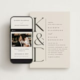 "Modern Monogram" - Wedding Website in Ecru by Erica Krystek - Match Your Stationery