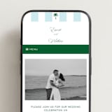 "Island Palm" - Wedding Website in Low Tide by Susan Zinader - Mobile Layout