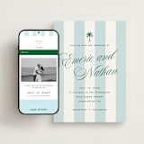 "Island Palm" - Wedding Website in Low Tide by Susan Zinader - Match Your Stationery