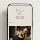 "Linea" - Wedding Website in Noir by Pixel and Hank - Mobile Layout