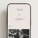 "Scripted Names" - Wedding Website in Black Tie by Hooray Creative - Mobile Layout