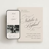 "Scripted Names" - Wedding Website in Black Tie by Hooray Creative - Match Your Stationery