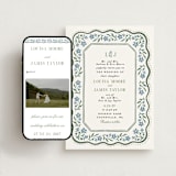 "Sweet Vintage" - Wedding Website in Periwinkle by Alethea and Ruth - Match Your Stationery