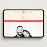 "Romantic Tropical Wedding" - Wedding Website in Blush by Emily Miranda - Desktop Design