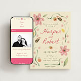 "Romantic Tropical Wedding" - Wedding Website in Blush by Emily Miranda - Match Your Stationery