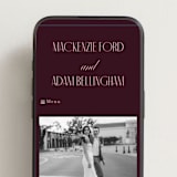 "sophisticate" - Wedding Website in Plum by Owl and Toad - Mobile Layout