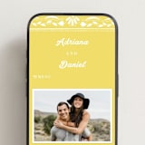 "Pretty Picado" - Wedding Website in Sunshine by Jessie Steury - Mobile Layout
