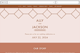 "There Will Be a Party" - Wedding Website in Terra Cotta by Amy Payne - Desktop Design