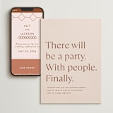"There Will Be a Party" - Wedding Website in Terra Cotta by Amy Payne - Match Your Stationery