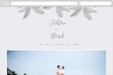 "Palm" - Wedding Website in Salmon by Lauren Chism - Desktop Design