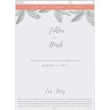 "Palm" - Wedding Website in Salmon by Lauren Chism - Mobile Layout