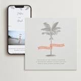 "Palm" - Wedding Website in Salmon by Lauren Chism - Match Your Stationery
