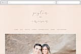 "Simply Perfect" - Wedding Website in Blush by Brianne Larsen - Desktop Design