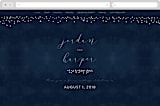 "tiny dots" - Wedding Website in Sapphire by Erin Deegan - Desktop Design