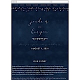 "tiny dots" - Wedding Website in Sapphire by Erin Deegan - Mobile Layout