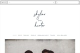 "Funky Names" - Wedding Website in Navy by Phrosné Barwood - Desktop Design