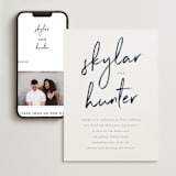 "Funky Names" - Wedding Website in Navy by Phrosné Barwood - Match Your Stationery
