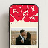 "Pair of Hearts from Disney's Alice In Wonderland" - Wedding Website in Ruby by Baumbirdy - Mobile Layout