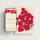 "Pair of Hearts from Disney's Alice In Wonderland" - Wedding Website in Ruby by Baumbirdy - Match Your Stationery