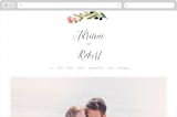"Watercolor Wreath" - Wedding Website in Grapefruit by Yao Cheng Design - Desktop Design