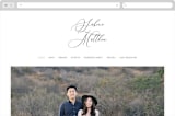 "Lovely Script" - Wedding Website in Soft Black by Lori Wemple - Desktop Design
