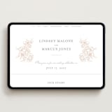 "In Bloom" - Wedding Website in Latte by Jennifer Postorino - Desktop Design