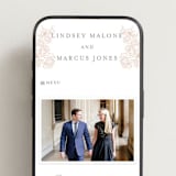 "In Bloom" - Wedding Website in Latte by Jennifer Postorino - Mobile Layout