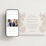 "In Bloom" - Wedding Website in Latte by Jennifer Postorino - Match Your Stationery