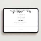 "Etchings of Roses" - Wedding Website in Soft Black by Chris Griffith - Desktop Design