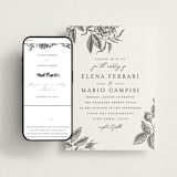 "Etchings of Roses" - Wedding Website in Soft Black by Chris Griffith - Match Your Stationery