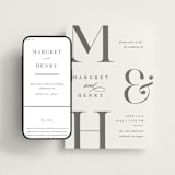 "Trio" - Wedding Website in Soft Black by Pixel and Hank - Match Your Stationery