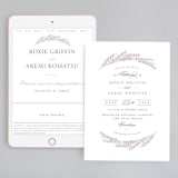"Arches of Wheat" - Wedding Website in Dove Grey by Hooray Creative - Match Your Stationery