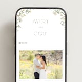"Avery" - Wedding Website in Lemongrass by Jennifer Wick - Mobile Layout