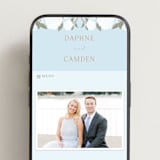 "Hydrangea Garden" - Wedding Website in Sky by Susan Zinader - Mobile Layout