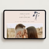 "Floral Monogram" - Wedding Website in Champagne by Lindsay Megahed - Desktop Design