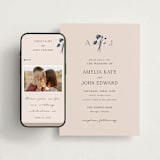 "Floral Monogram" - Wedding Website in Champagne by Lindsay Megahed - Match Your Stationery