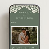 "Floral Diamond" - Wedding Website in Eucalyptus by Katharine Watson - Mobile Layout